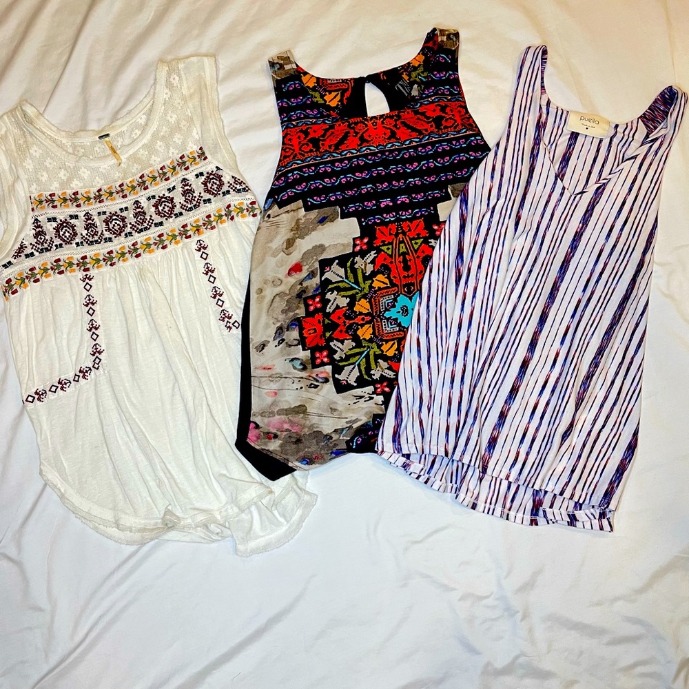 3 boho tank tops / Free People